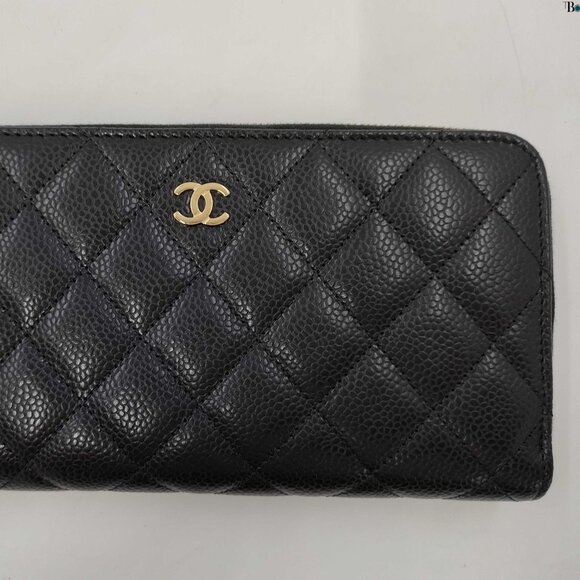 CHANEL Matelasse Caviar Leather Classic Long Zip Wallet AP0242 Black - COA inc. - Picture 4 of 17